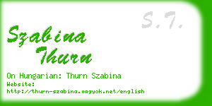 szabina thurn business card
